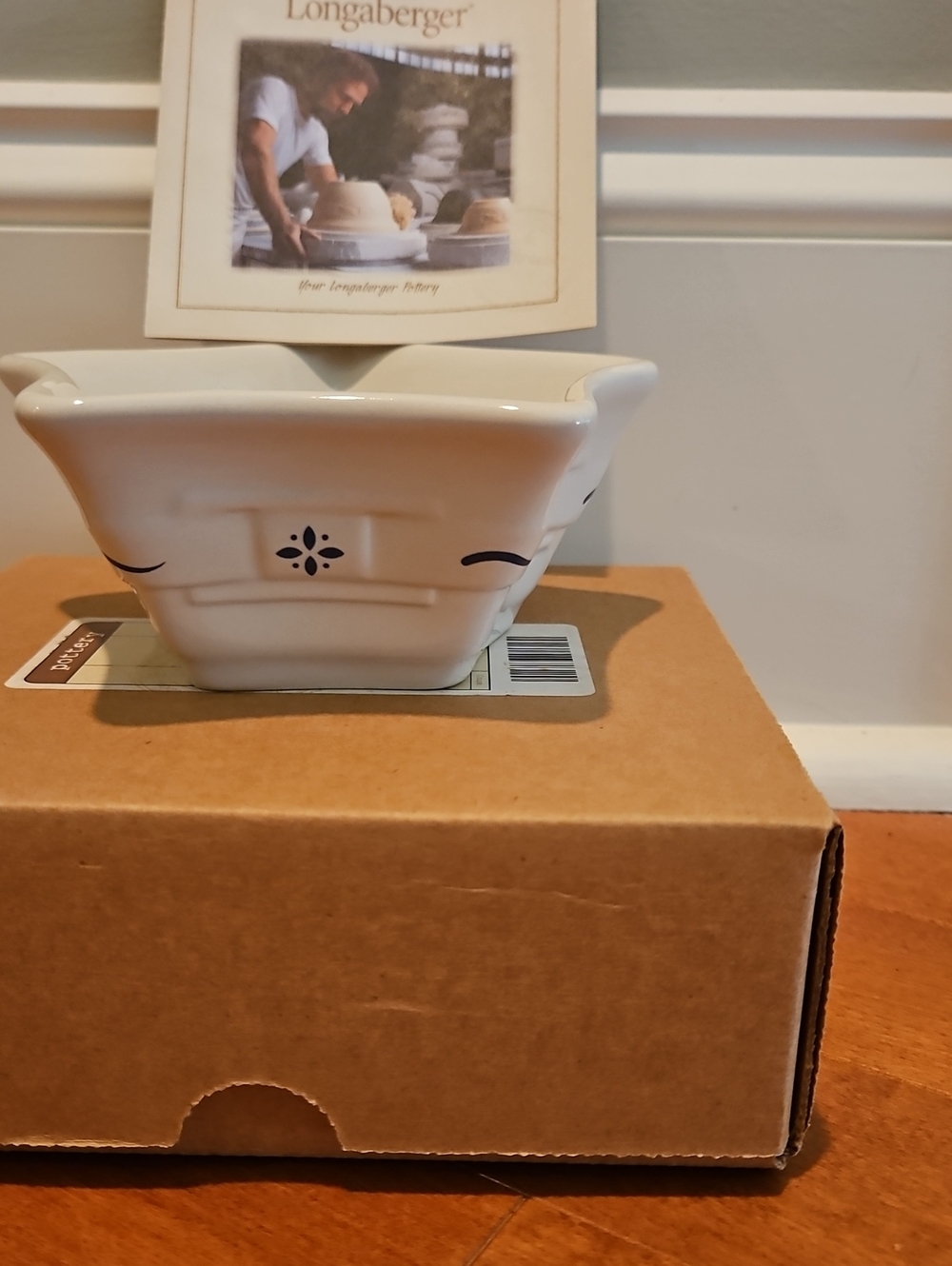 NIB Longaberger Small Star Dish with Blue Accents